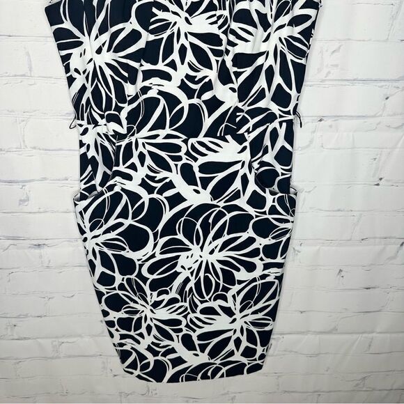 Dress Barn size 12 black & white dress - Picture 6 of 7